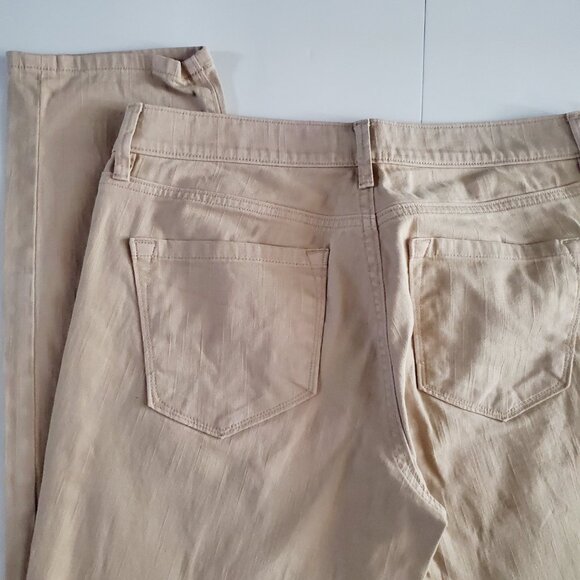 Women's LOFT Modern Skinny Jeans Cream Alabaster Colour Size 29 Comfy Weekend - Picture 7 of 10